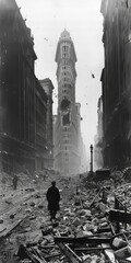The ruins of the Equitable Life Building after the Great New York City fire of May 19, 1911
