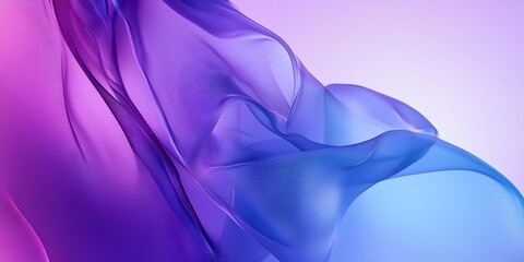 Abstract Flowing Purple and Blue Gradient Fabric