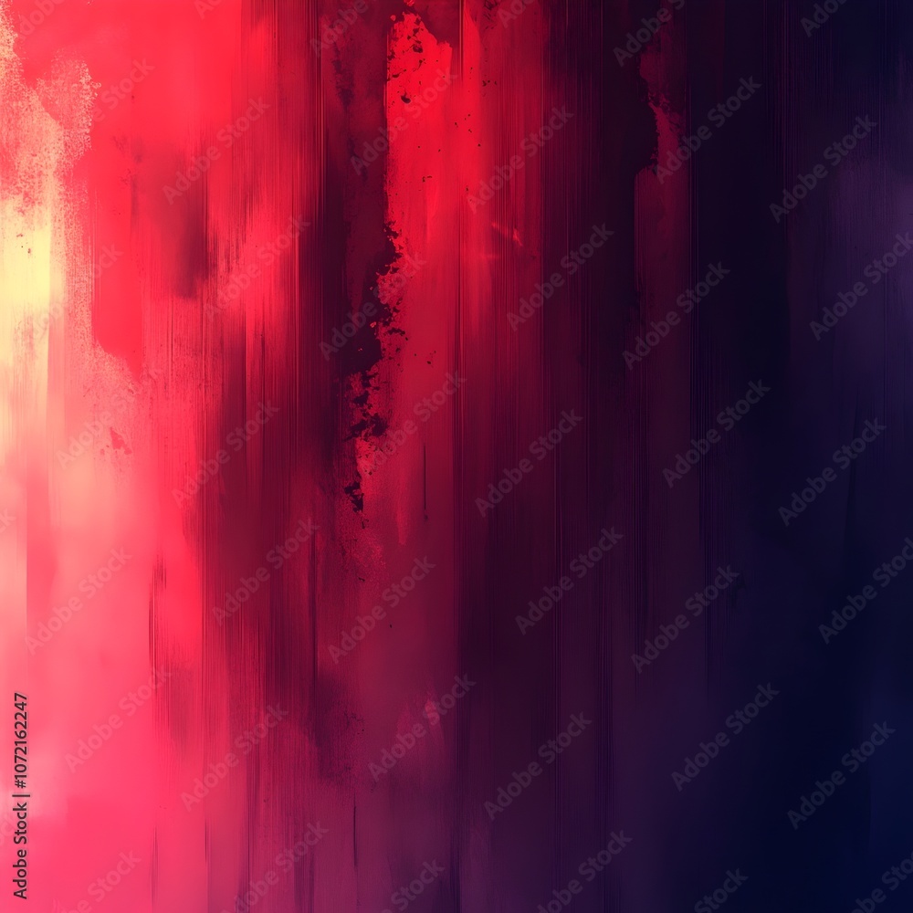 Poster an abstract artwork featuring a dynamic gradient of deep reds and purples, evoking a sense of passio