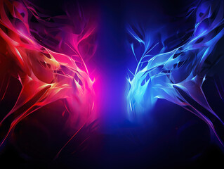 Fototapeta premium Vibrant Abstract Swirls in Red and Blue
