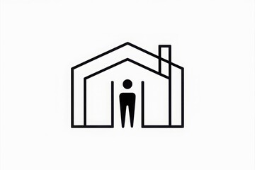 Fototapeta premium Person Inside a House