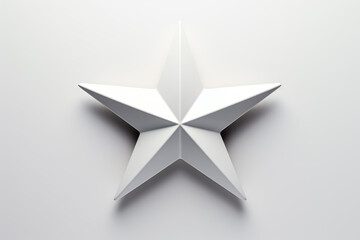 Obraz premium generated illustration of white star with shadow against white background