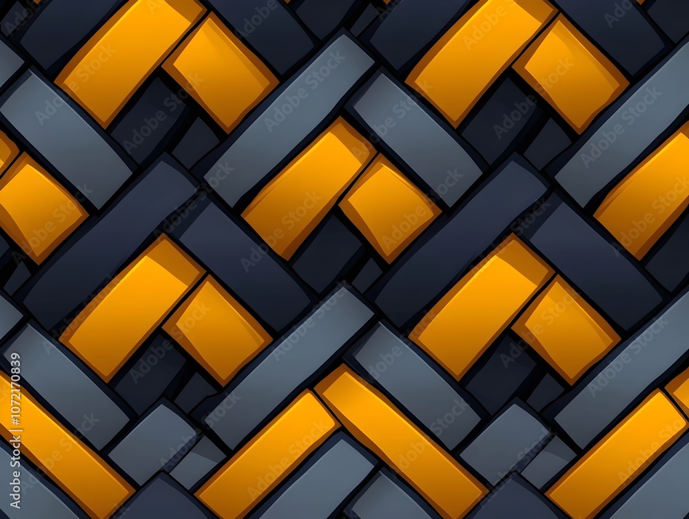 Poster a vibrant and visually striking background featuring interwoven patterns of glossy orange and dark g