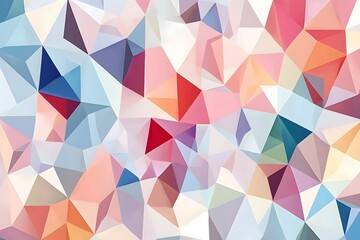 An abstract geometric pattern featuring a vibrant blend of colors including blues, pinks, and reds that evoke a sense of creativity and dynamism.