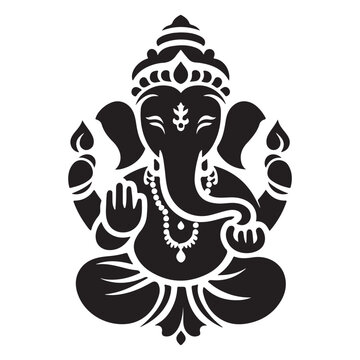 recommend clip art: Lord Ganesha on a white background