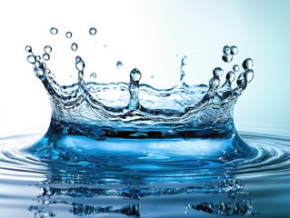 Capture the beauty of a dynamic water splash with droplets in midair for stunning visual impact