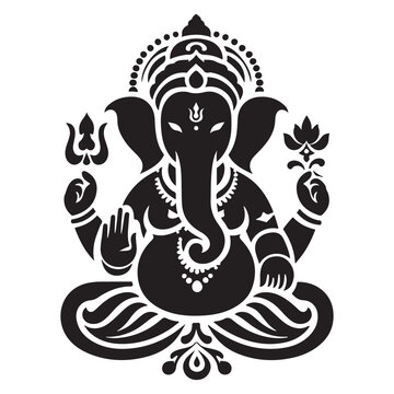 recommend clip art: Lord Ganesha on a white background