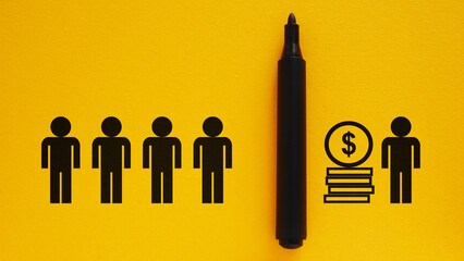 Outplacement and severance package of employees as business and financial concept