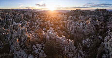 Torcal de Antequera desde punto de vista aéreo © Néstor Rodan