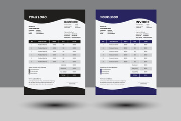 Simple but good looking editable invoice design
