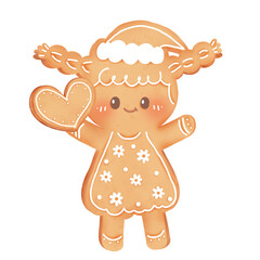 Fototapeta premium Cute Gingerbread Cookie Character for Christmas decoration 