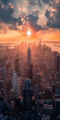Obraz premium New York City Skyline at Sunset