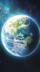 Fototapeta premium Earth Day in Anime Manga Style: Nature and Conservation Art
