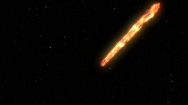 As a comet wanders in space animation