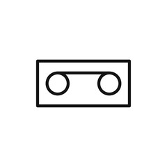 Audio icon black and white vector outline sign
