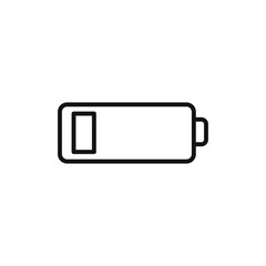 Fototapeta premium Battery icon black and white vector outline sign