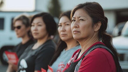 Workers gathered outside the plant, raising signs and voicing demands, highlighting the importance of labor rights and collective action in advocating for workplace improvements.