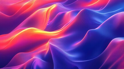 Obraz premium Abstract neon textures resembling flowing energy 