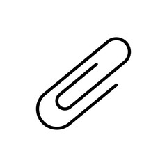 Obraz premium Clip icon black and white vector outline sign