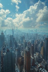 Obraz premium Aerial View of a Busy Metropolitan Cityscape