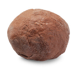 Chocolate dough isolated on white. Making cookies