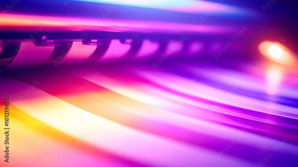 Poster vibrant abstract background with colorful waves and light trails enhancing dynamic visual appeal in 