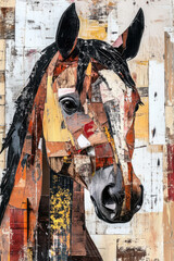 Abstract horse portrait poster idea for living room decor frame poster	