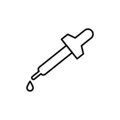 Eye dropper icon black and white vector outline sign