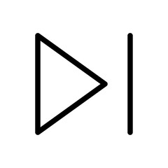 Fast forward icon black and white vector outline sign