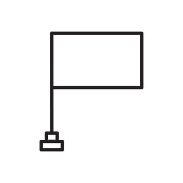recommend clip art: Flag icon black and white vector outline sign