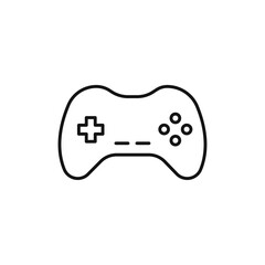 Gamepad icon black and white vector outline sign