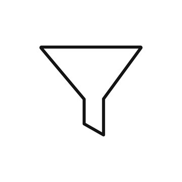 recommend clip art: Funnel icon black and white vector outline sign
