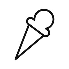 Ice Cream icon black and white vector outline sign