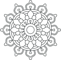 A hand-drawn mandala featuring delicate paisley and lotus motifs, layered in shades of blue and white on a watercolor-textured background