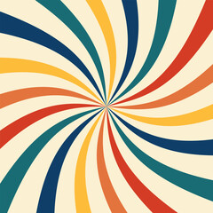 Circus background and spiral retro rays vector pattern. Vintage poster  radial lines, circus, carnival, summer fair or tent background. Vector illustration eps 10