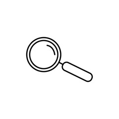Loupe icon black and white vector outline sign