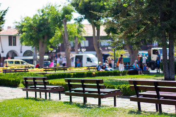 park bench in the park