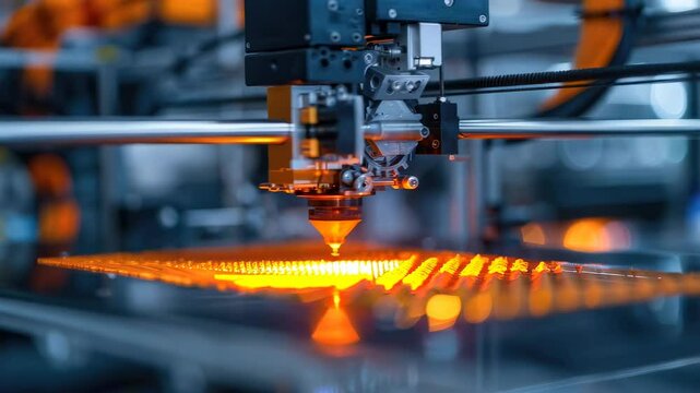 Advanced 3d printing technology in modern industrial setting