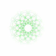 A highly intricate circular mandala design with floral patterns, golden accents, and a soft gradient background, inspired by traditional Indian art