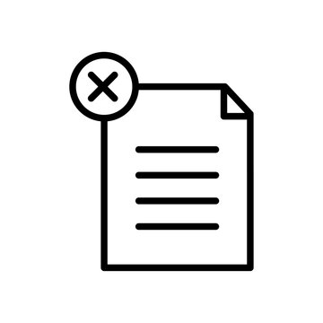 recommend clip art: Remove file icon black and white vector outline sign
