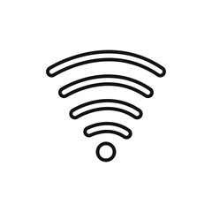 Signal icon black and white vector outline sign