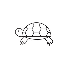 Obraz premium Tortoise icon black and white vector outline sign
