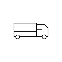 Truck icon black and white vector outline sign