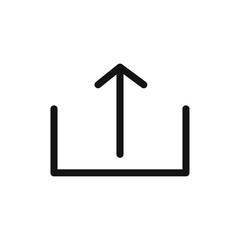 Upload icon black and white vector outline sign