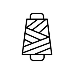 Yarn icon black and white vector outline sign