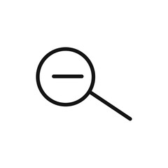 Zoom out icon black and white vector outline sign