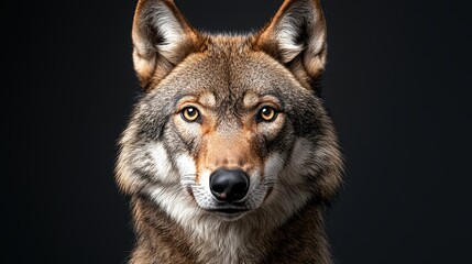 Fototapeta premium Majestic Wolf Portrait in Minimalist Style