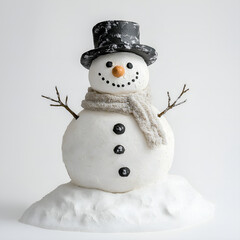 snowman on snow. Generative AI