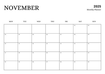 Monthly Planner November 2025