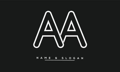 AA Abstract Letters Logo Monogram